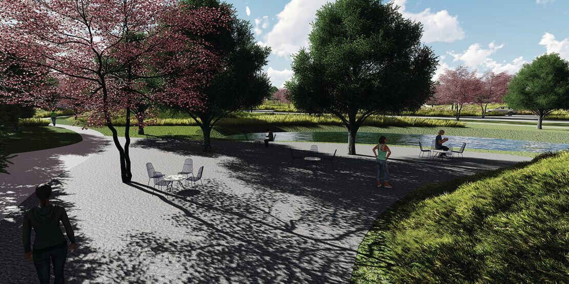 A 3D rendering of DunHam Pointe designed by BGE