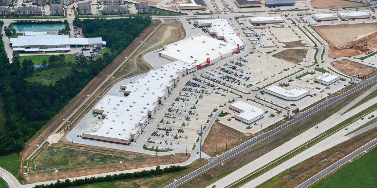 A large shopping center off SH 99