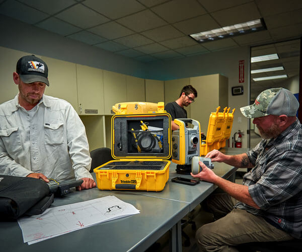 BGE employees performing equipment checks